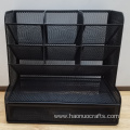 Metal mesh office stationery pen storage rack